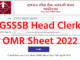 GSSSB Head Clerk Quetion paper /OMR Sheet-2022